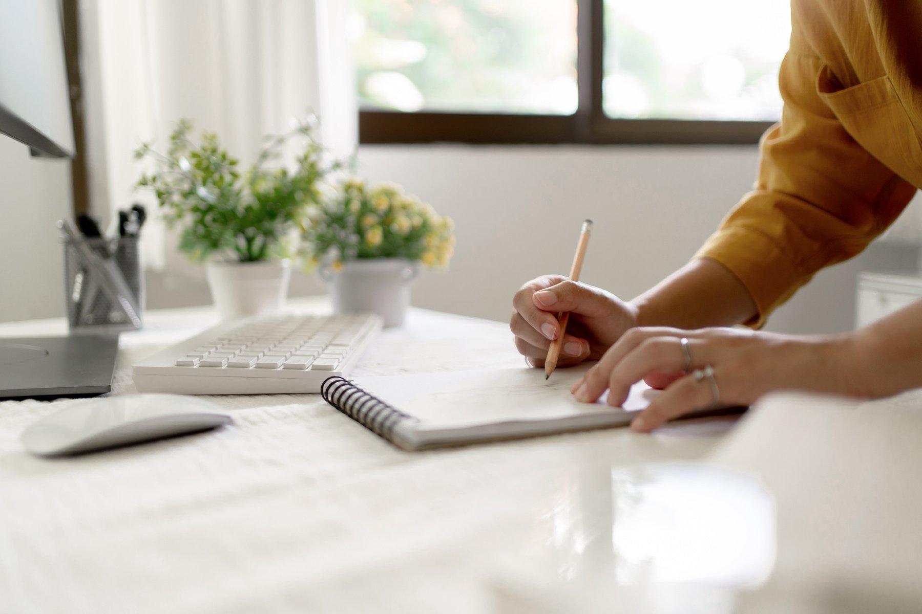 Artist Drawing on Sketchbook 
